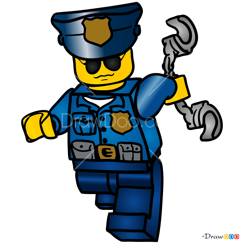 How to Draw Police Officer, Lego City